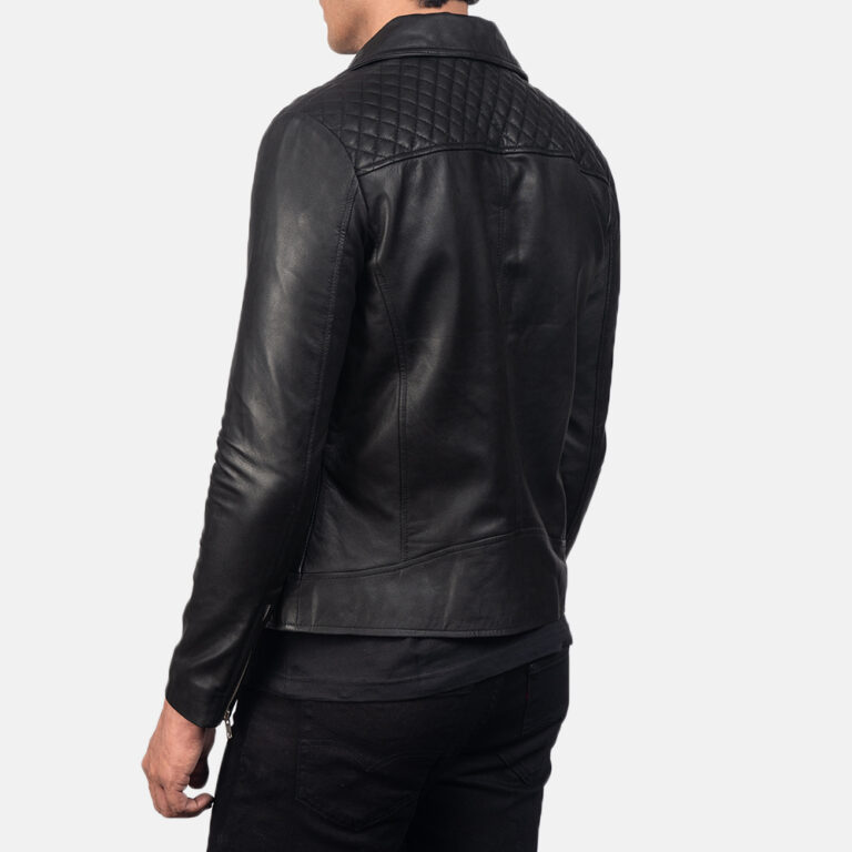 Mens Danny Quilted Black Leather Biker Jacket4-8-1557058801652